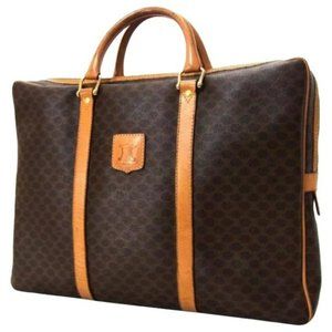 Celine Briefcase Brown Macadam Laptop Bag